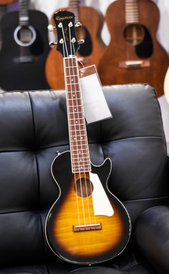 Store Special Product - Epiphone - Les Paul Acoustic/Electric Tenor Ukulele - Vintage Sunburst